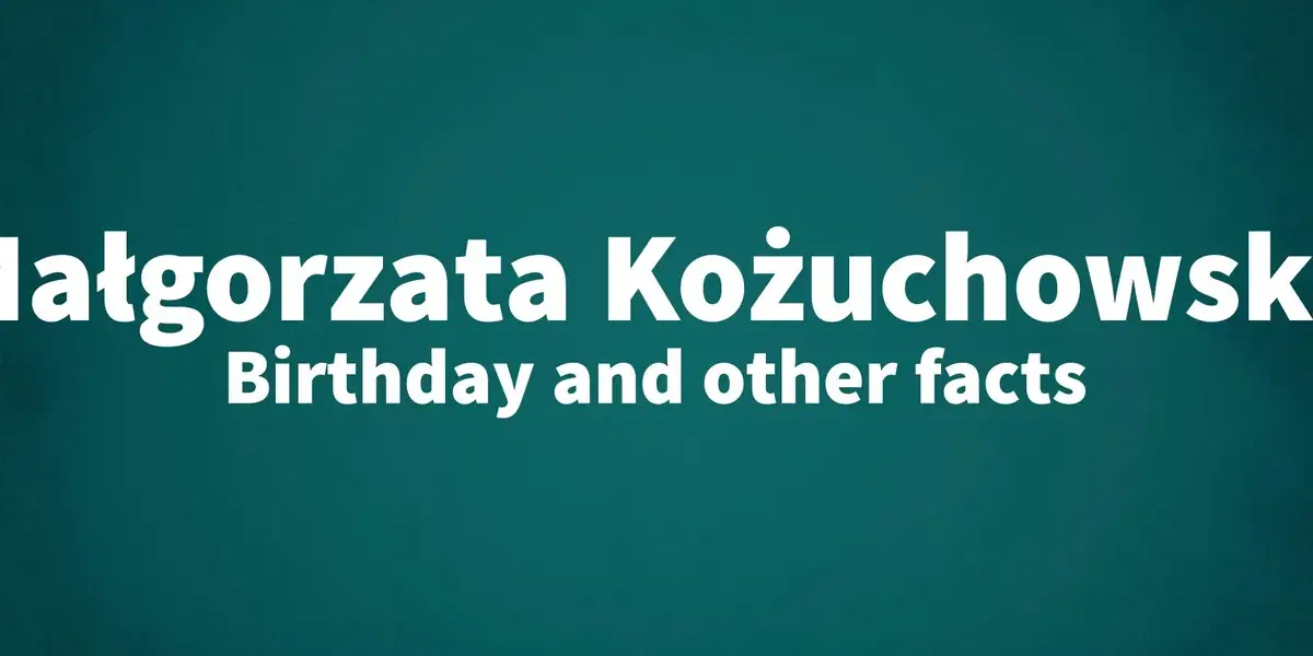 małgorzata kożuchowska — PL news