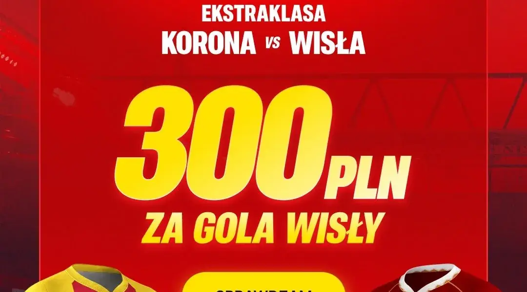 Korona Kielce - Wisła Kraków. Ogromny kurs 150.00 na gola Białej Gwiazdy! - przegladsportowy.onet.pl